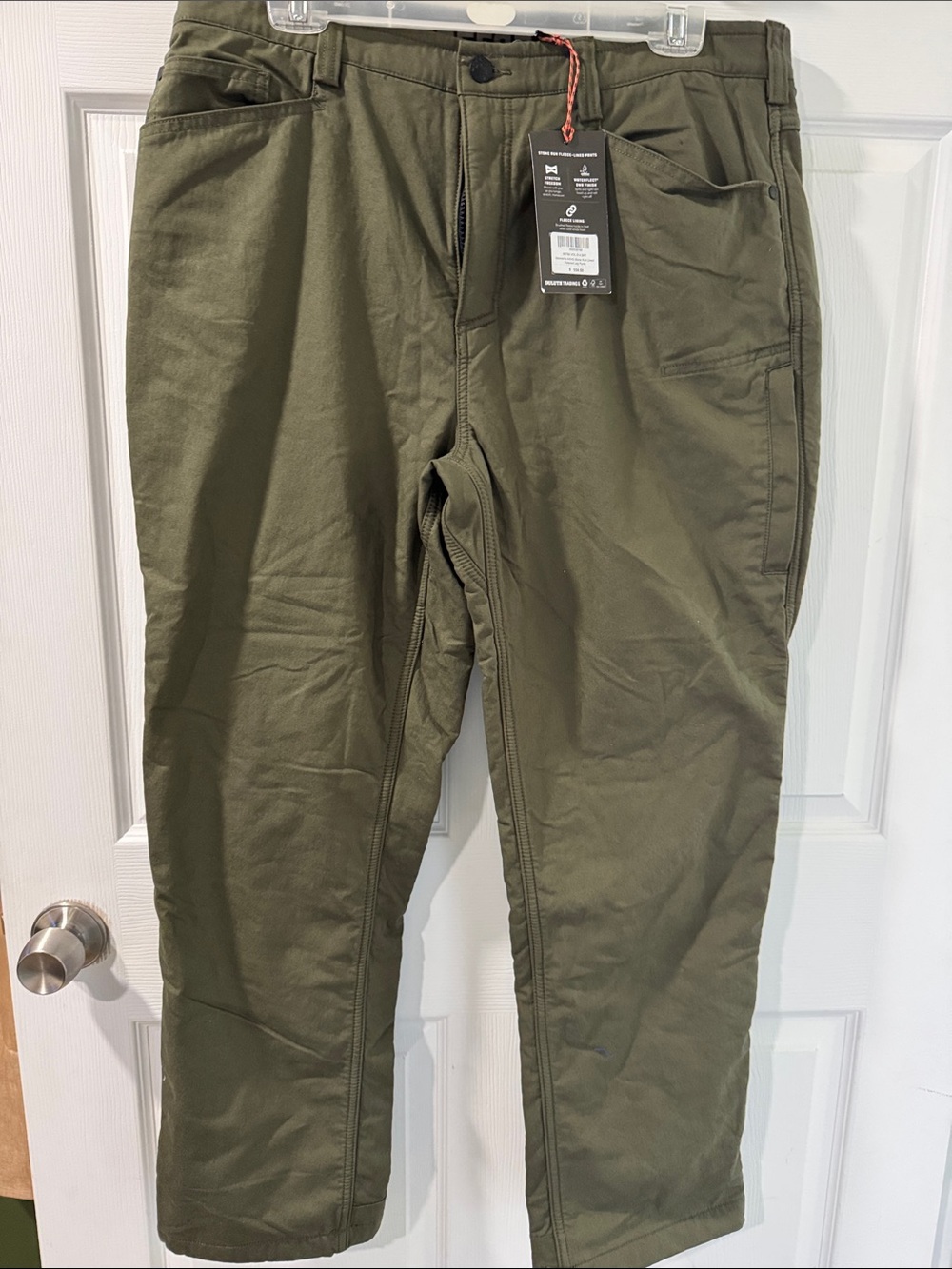 Duluth Trading Co Olive Straight-Leg Women's Pants